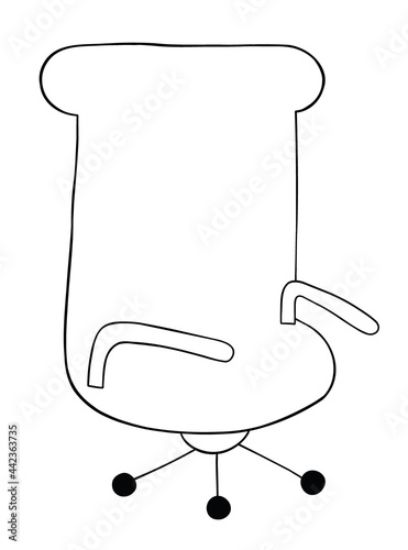 Cartoon vector illustration of boss chair