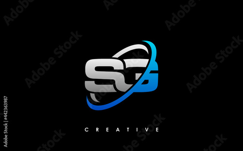 SG Letter Initial Logo Design Template Vector Illustration