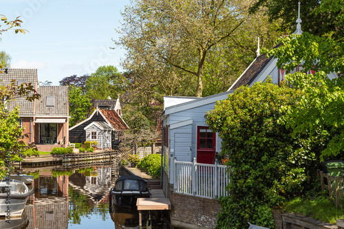 Broek in Waterland, a small town with traditional old wooden houses.