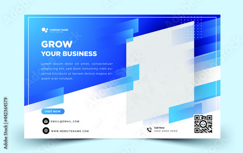 Landscape business social media banner template