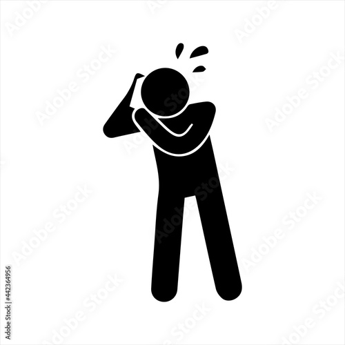 Emergency call icon, vector and glyph