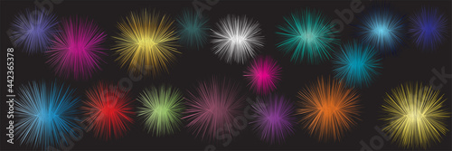 abstract background with stars a collection of sparkling fireworks explosions with various sparkles can be edited with a modern minimalist colorful pattern eps 10 file