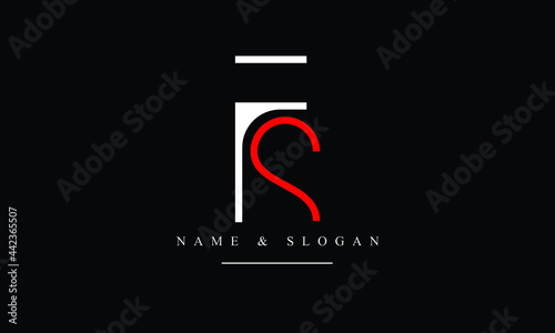 SF, FS, S, F abstract letters logo monogram