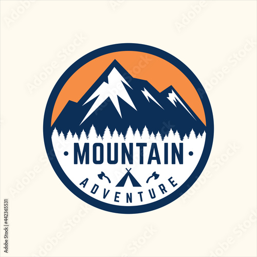 Mountain logo for adventure and outdoor logo design