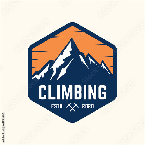Mountain logo for adventure and outdoor logo design