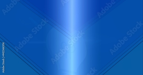Digitally generated image of light trail against blue technology background