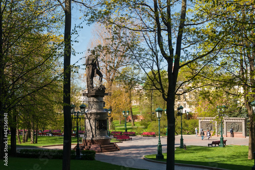 Monument to Emperor Alexander I. Opened on 20 November 2014 in the Alexander Garden, near the Borovitsky Gate