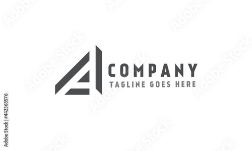 Letter A AA monogram isometric logo design vector for company