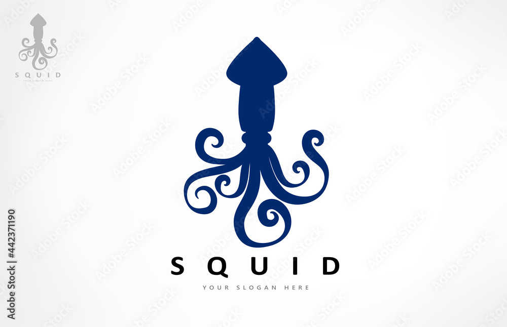 Squid Sign Design Squid logo vector. Clam design. Stock Vector | Adobe Stock