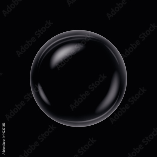 Collagen droplet isolated on transparent background. Water bubble or glass ball template.
