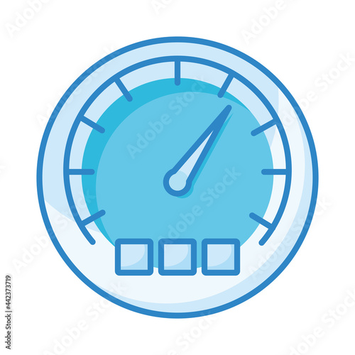 blue car gauge
