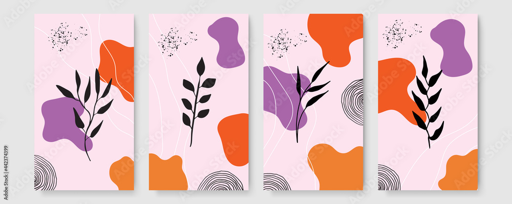 Beautiful collection of floral patterns. Holiday flower patterns for cards, invitations, package design