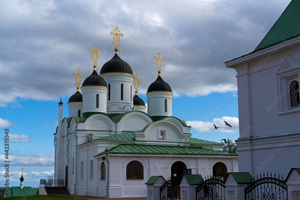 Church architecture of Murom, a city in Russia. 
