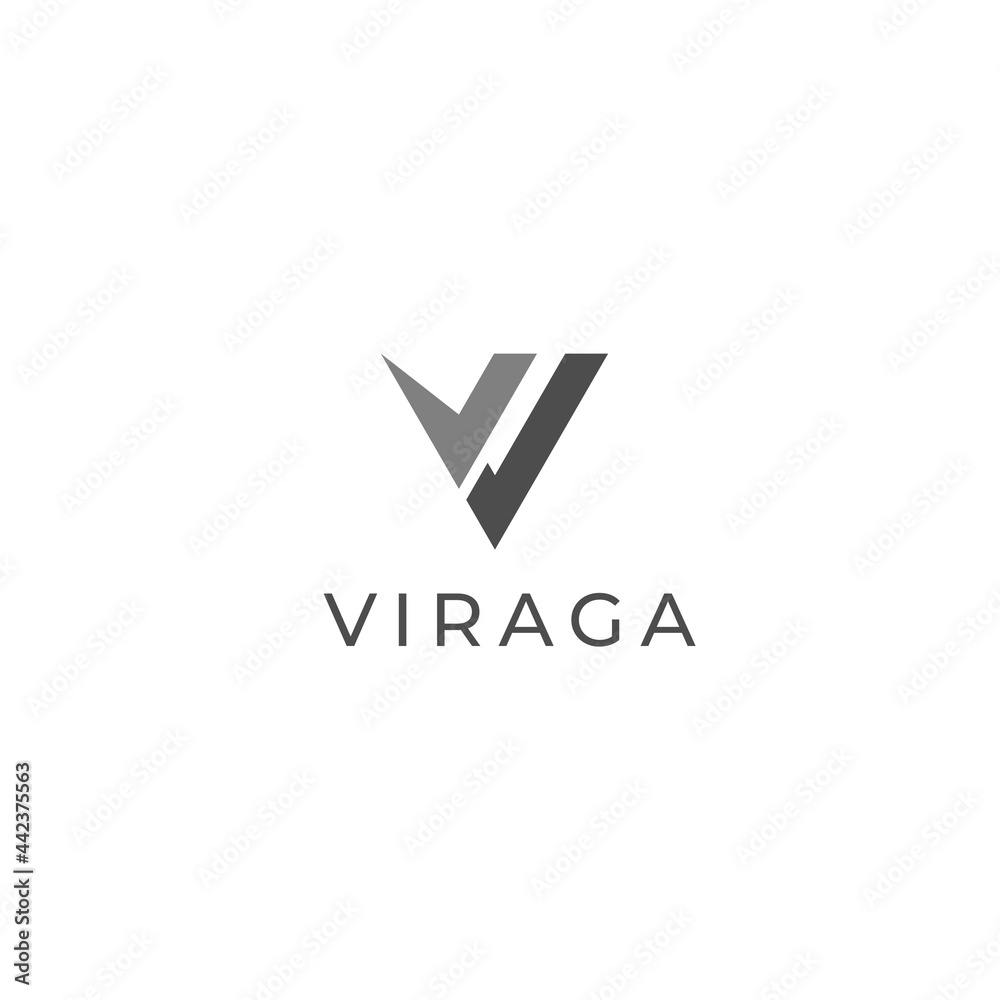 Abstract Letter V Shape Logo Design Template Abstract Letter V Shape Logo Design Template