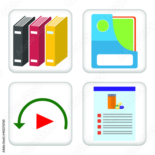 Vector illustration Set for File, File Folder and more EPS10