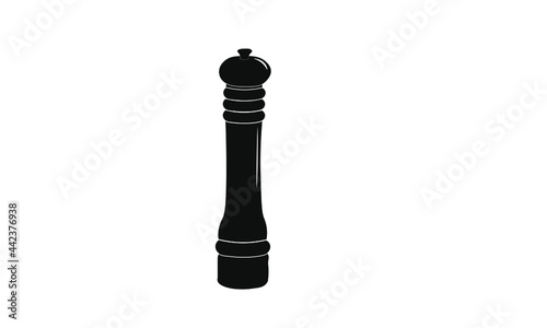 pepper grinder, spice shaker, black pepper, salt mil sihoulette