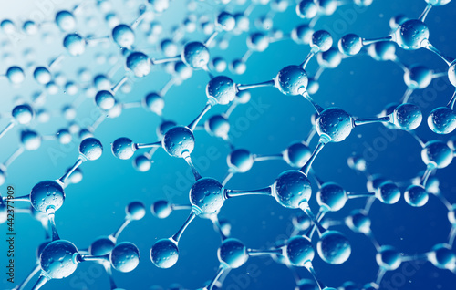 Obraz na plátně 3d illustration of molecule Benzil, chemistry background.