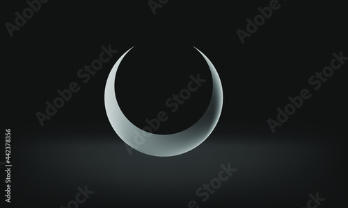 Close up of partial solar eclipse on dark background. eps 10