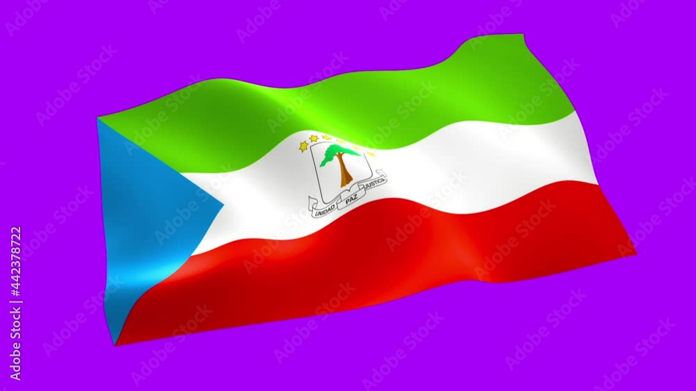 赤道ギニア国旗 StockVideo Adobe Stock