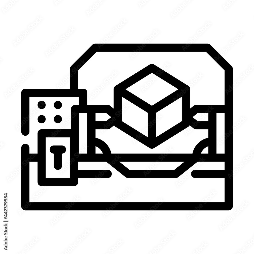 machine of production line icon vector. machine of production sign. isolated contour symbol black illustration