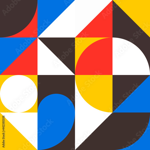 Geometrical art design. Vector avant garde geometric colorful picture.