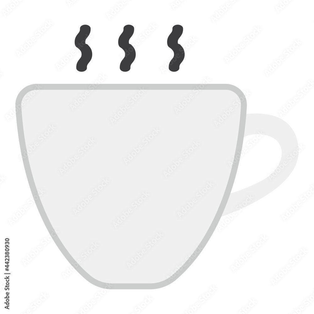A modern style icon of tea cup A modern style icon of tea cup