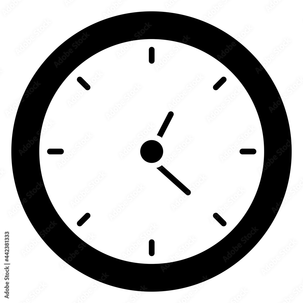 An editable design icon of clock An editable design icon of clock