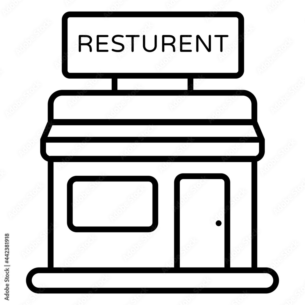 A perfect design icon of restaurant A perfect design icon of restaurant