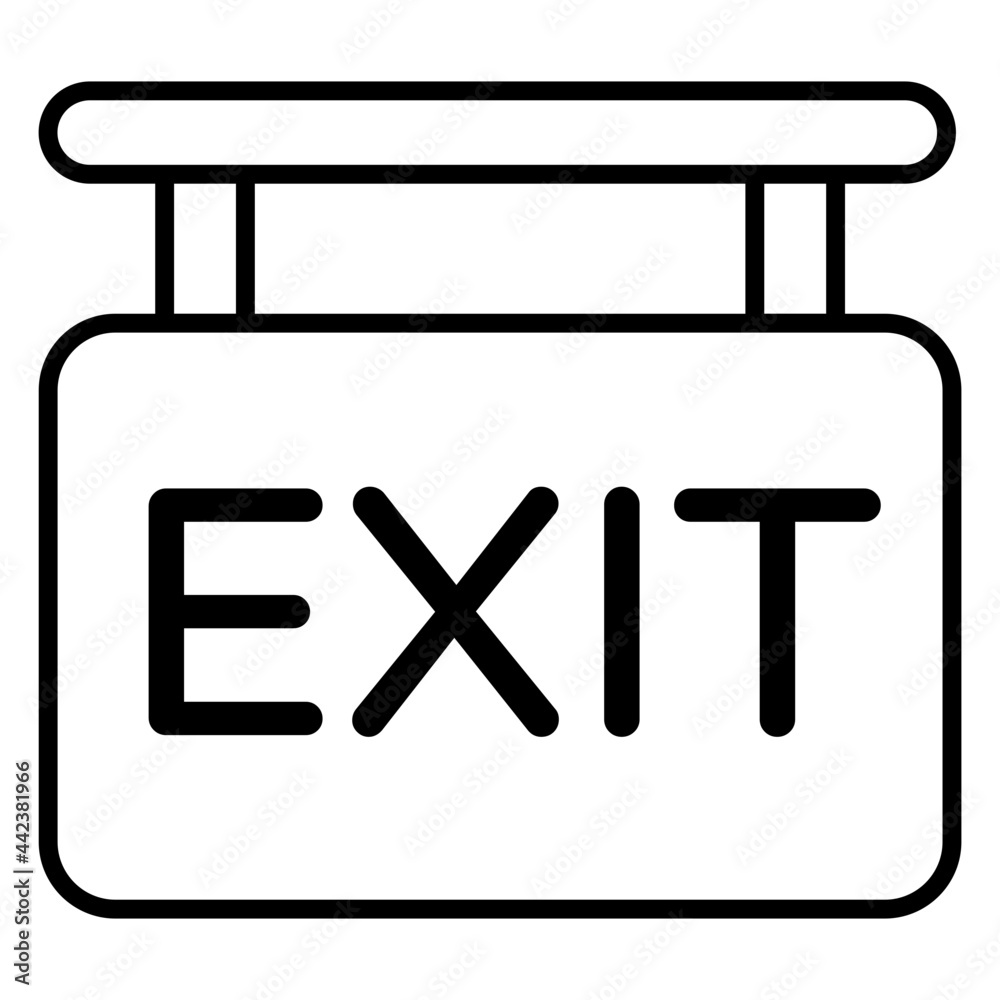A premium download icon of exit board A premium download icon of exit board