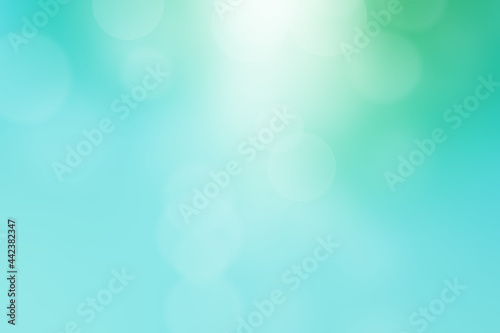 Abstract blurred bokeh background image of light green foliage