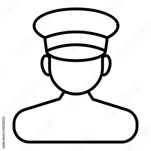 linear design icon of professional avatar, driver vector