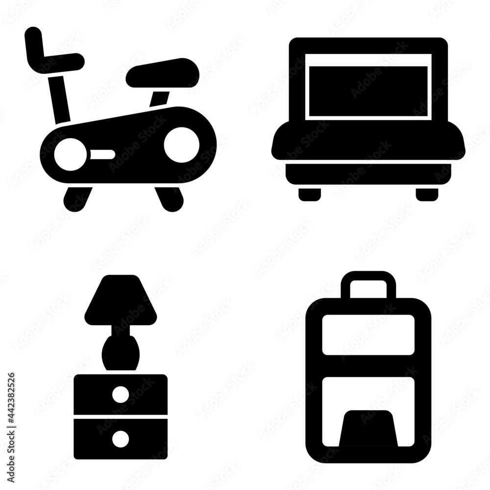 Pack of Hotel and Journey Solid Icons Pack of Hotel and Journey Solid Icons
