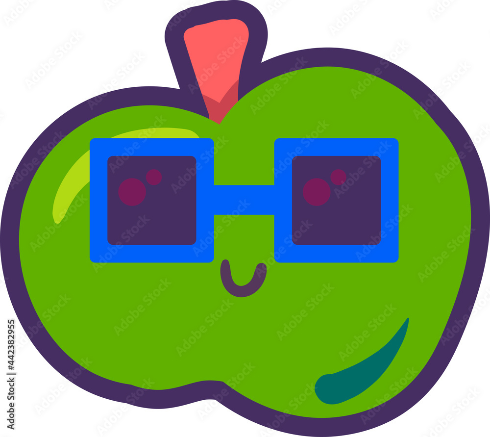 Apple fruit emoji funny happy expression vector Apple fruit emoji funny happy expression vector