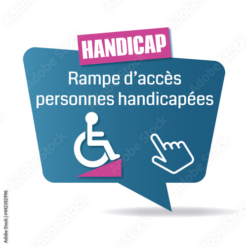 Logo rampe d'accès personnes handicapées.