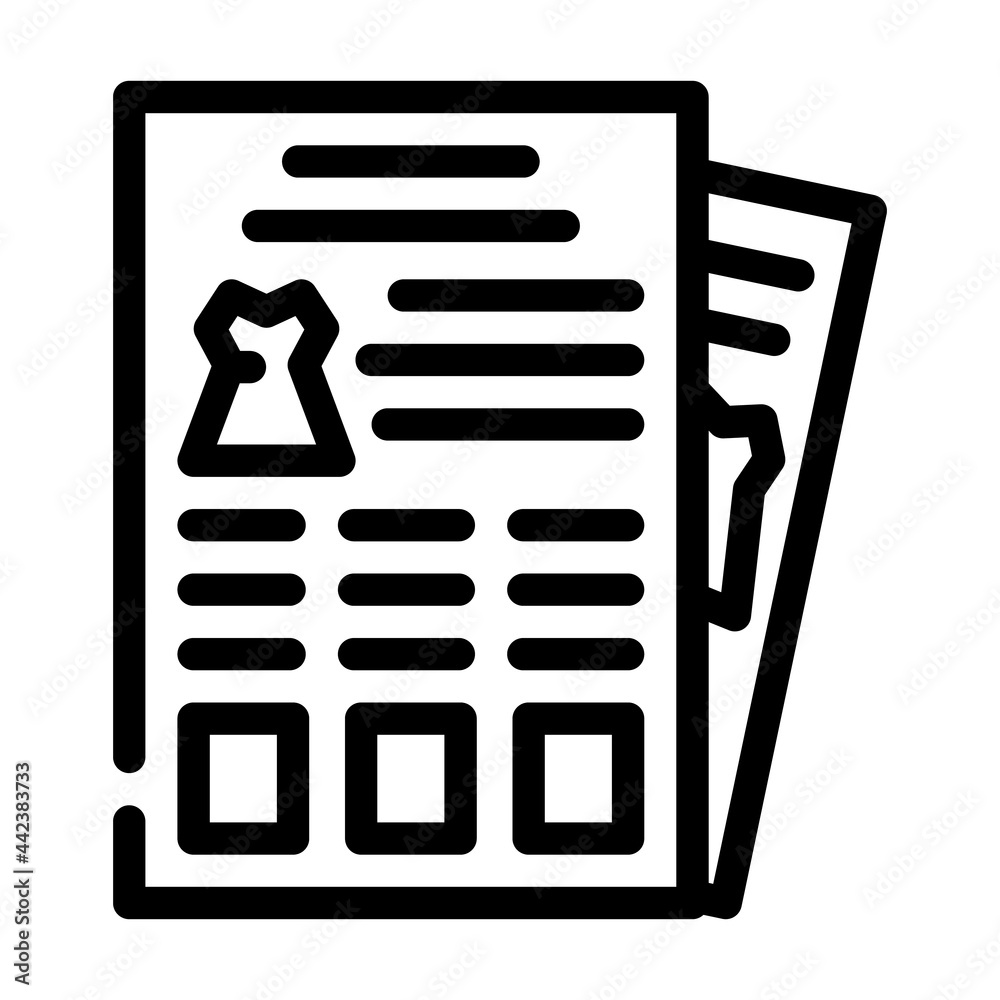 catalog stylist line icon vector. catalog stylist sign. isolated contour symbol black illustration catalog stylist line icon vector. catalog stylist sign. isolated contour symbol black illustration