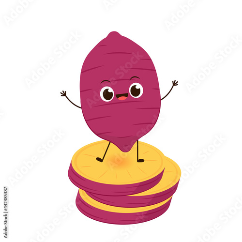 Sweet potato cartoon. Sweet potato character design.