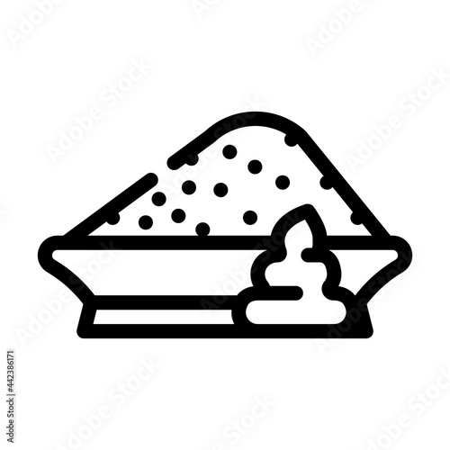 powder wasabi line icon vector. powder wasabi sign. isolated contour symbol black illustration