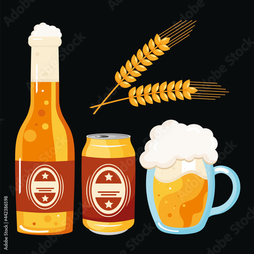 beer icon set
