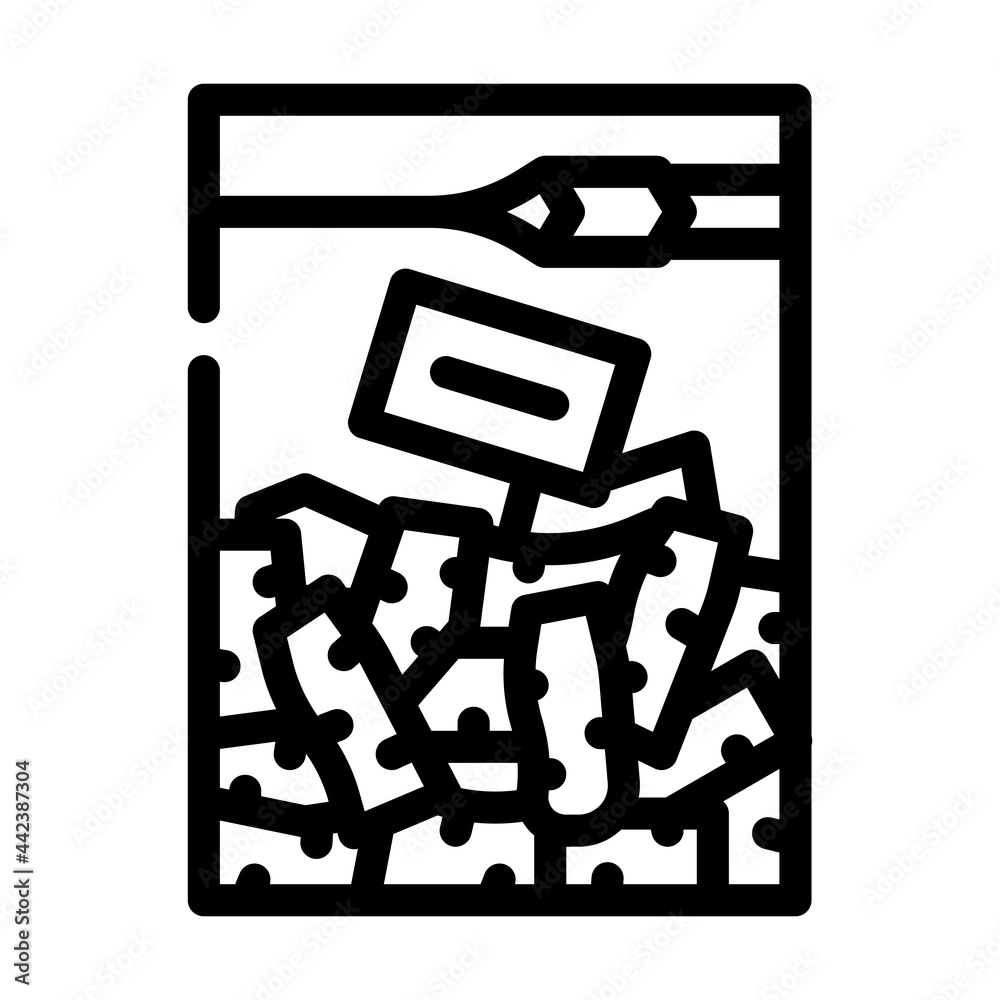 chopped root wasabi line icon vector. chopped root wasabi sign. isolated contour symbol black illustration chopped root wasabi line icon vector. chopped root wasabi sign. isolated contour symbol black illustration