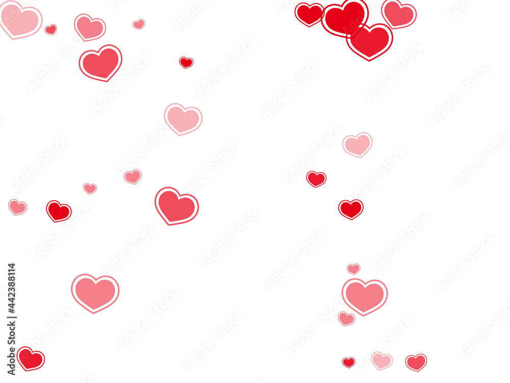 Beautiful red hearts falling vector illustration. Beautiful red hearts falling vector illustration.