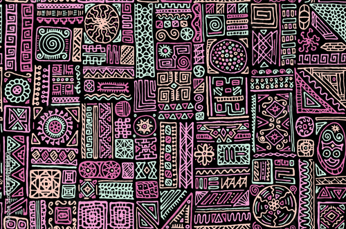 Traditional african vector seamless pattern design