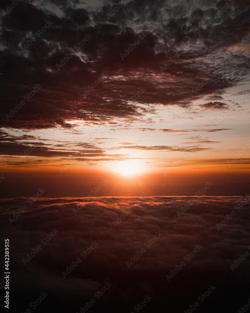 sunset in the sky