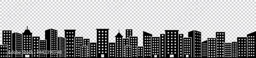 silhouette of town, skyscraper, Architecture buildings, Vector illustration photo