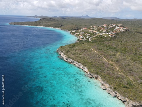 Plaża Kokomo na wyspie Curaçao - widok z drona