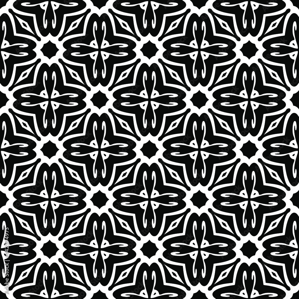 Seamless vector pattern in geometric ornamental style. Seamless vector pattern in geometric ornamental style.