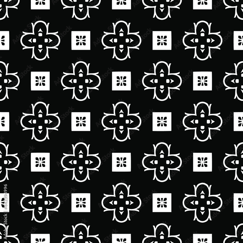 Fototapeta premium Seamless vector pattern in geometric ornamental style.