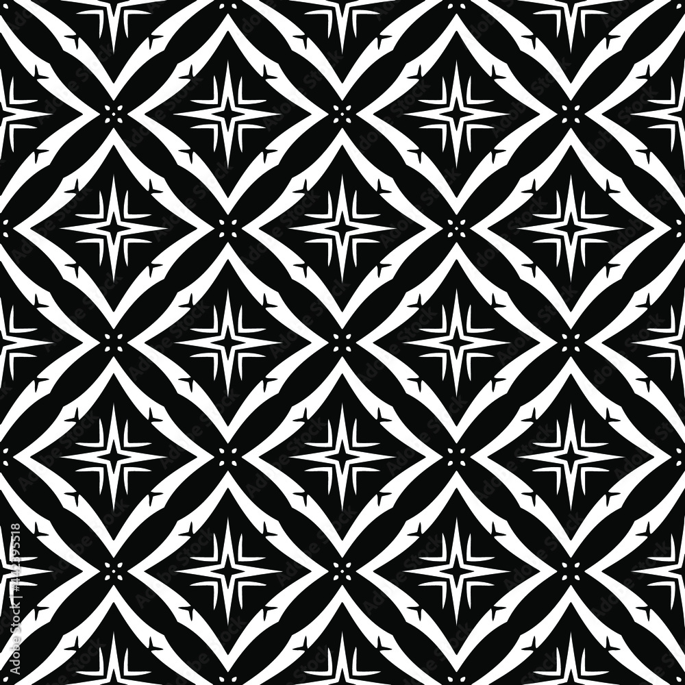 Seamless vector pattern in geometric ornamental style. 