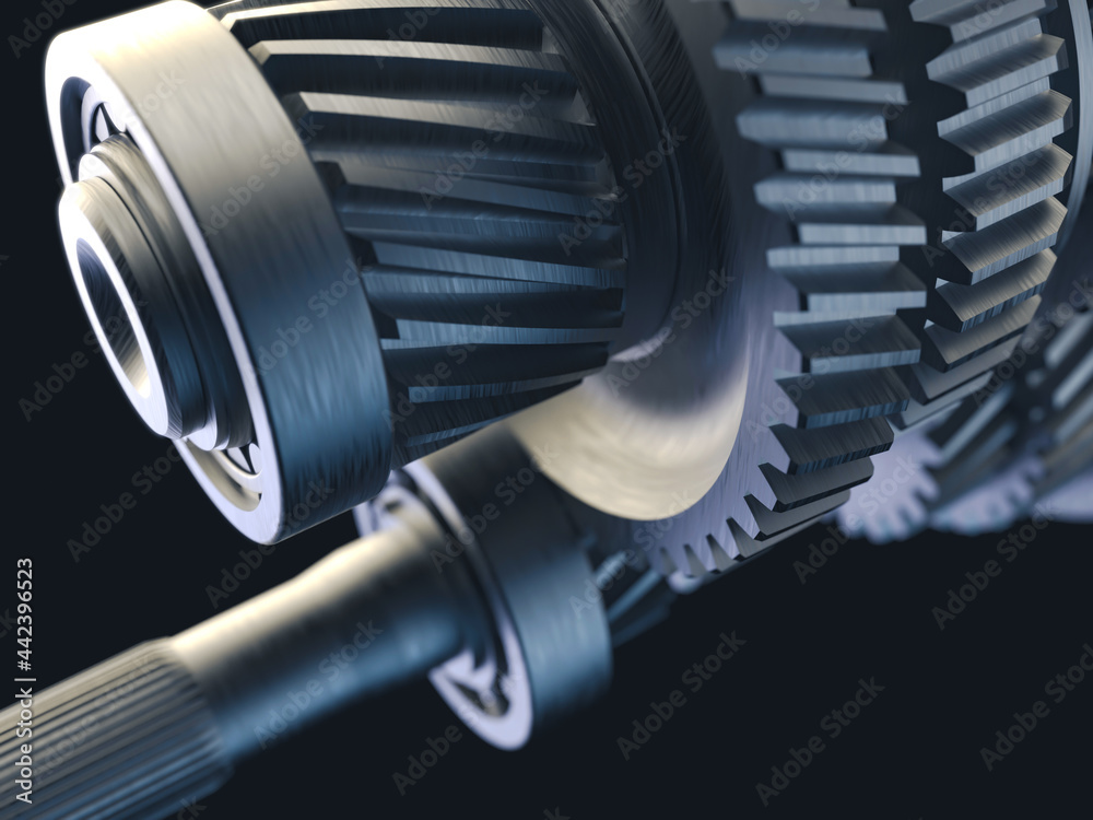 manual transmission, gears, mechanism on a solid background, isolated manual transmission, gears, mechanism on a solid background, isolated