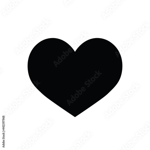 Heart icon in flat style vector design isolated on background, heart icon logo symbol, page icon, card for lovers, silhouette of heart. Heart vector illustration