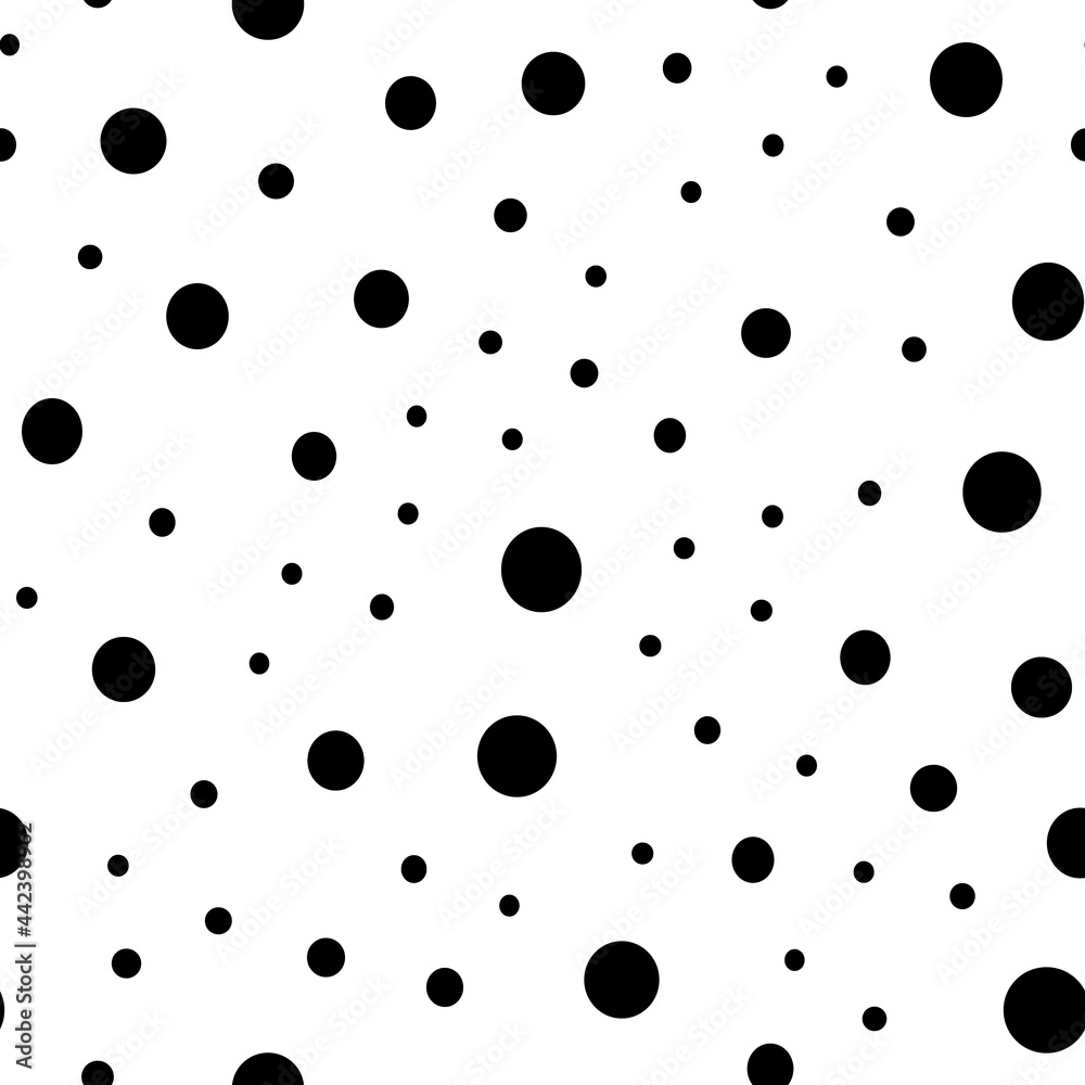 Dots Background with irregular, chaotic circles. Points seamless texture pattern. Dots Background with irregular, chaotic circles. Points seamless texture pattern.